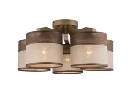 Candeeiro de Teto Andrea Madeira Castanho 23X43X43 Cm EPIKASA