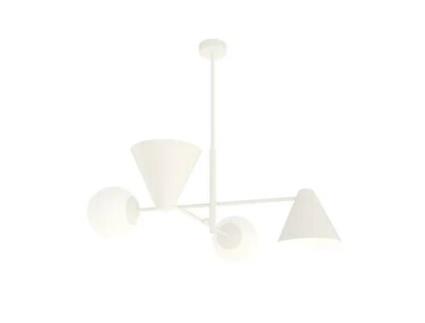Candeeiro Suspenso Hermes Metal Branco 70X60X70 Cm EPIKASA