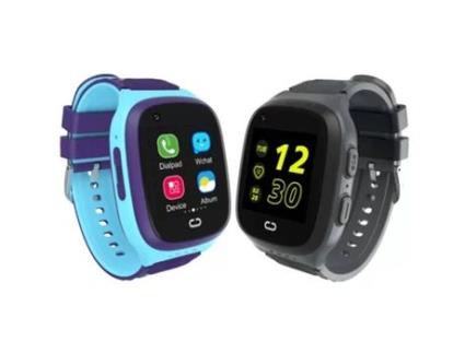 Smartwatch PETHUEL 4G Wifilbs Gps Sos Videochamada Alarme de Zona Notificação de Mensagem Controle Remoto Cerca Eletrônica Lt31 Azulpreto