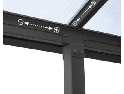 Pérgola CANOPIA Olympia Cobertura para Terraço de Aluminio 3X9.8 m Cinza