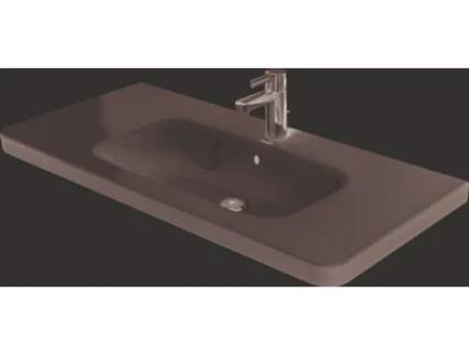 Lavatório para Móveis Durastyle 100Cm com Transbordo com Furo para Torneira de Bancada 1 Furo para Torneira Cor: Branco DURAVIT