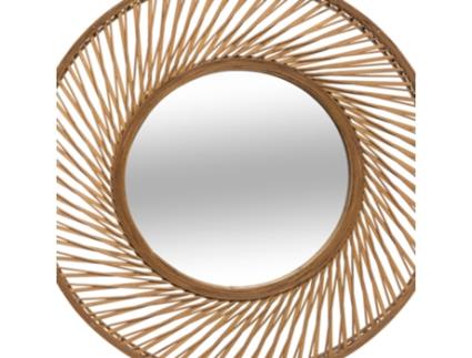 Espelho Espiral de Bambu Vidhay Ø71 7X6 8 ATMOSPHERA