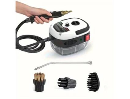 Limpador a Vapor Portátil de 2500 W com Cabeça de Escova para Móveis de Cozinha Casa de Banho Automóvel Branco SIURN