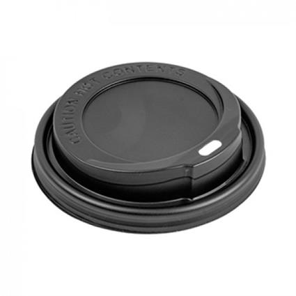 Tampa Alta para Copos 360/480ml Ø9cm Preto PS 100un