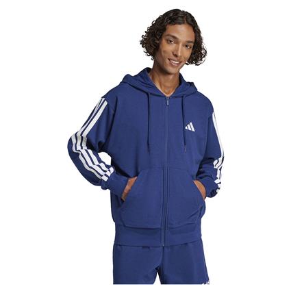 Adidas Moletom Com Fecho Essentials 3 Stripes French Terry
