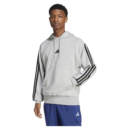 Adidas Moletom Com Capuz Essentials 3 Stripes French Terry