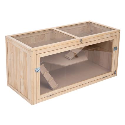Gaiola de madeira para hamster TIAKI XL - C 115 x L 50 x A 55,3 cm