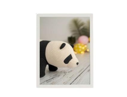 Pintura CROCHETTS Multicolor 33 X 43 X 2 Cm Urso Panda