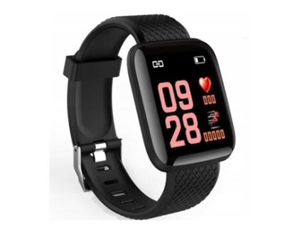 Relógio IWEAR M6 Smart & Fit com Full Touch 1.3'' Ips Media Control / Hr / Pressão Arterial / Social Black