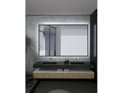 Espelho de Luz Led Retroiluminado com Anti-Embaciamento 140X80 Gun Metal MICE COLLECTION