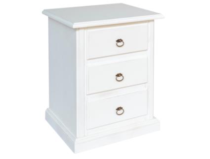 Mesa de Cabeceira Luisa EPIKASA Madeira Branco (54x38x70cm)