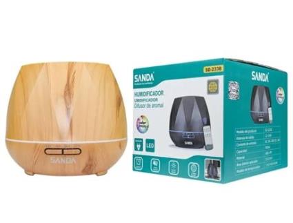 Difusor/Humidificador de Aroma SANDA Sd-2338 Castanho