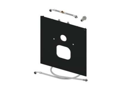 Placa de Vidro para Sanita Tecelux para Sanita Duravit e Villeroy e Boch Desenho: Preto Vidro