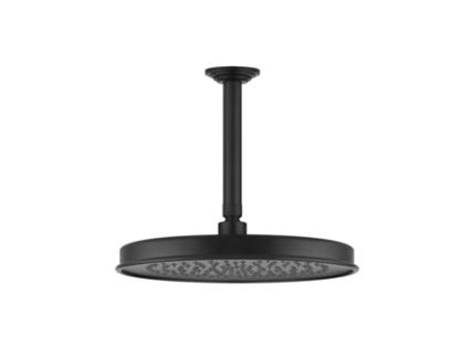 Duche mural anticalcário GESSI Venti20, D328mm, com articulação e braço de teto 293mm, montagem no teto, 65153