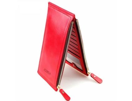 Porta-cartões Fólio, Porta-Cartões Unissexo CUIKCA Pele Sintética Vermelho (NÇA.cm)