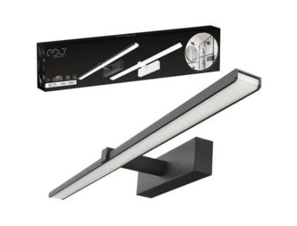 Arandela para Espelho de Banheiro Roa Led 4000K Ip44 Preto 60Cm EDO