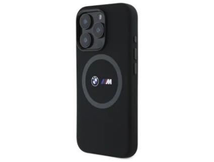 Capa para iPhone 16 Pro BMW Silicone Rígida Preto