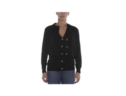 Cardigan de Mulher MANILAGRACE Algodão Preto (XL)