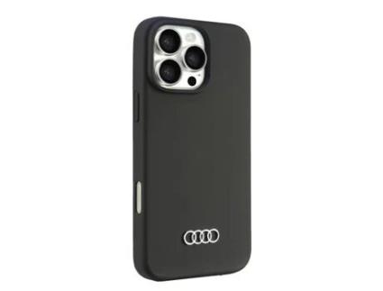 Capa para iPhone 16 Pro Max AUDI Silicone Rígida Preto