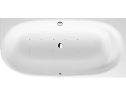 DURAVIT Whirlpool Cape Cod 1900x900mm, canto direito, uma inclinação traseira, painéis sem costuras, estrutura, drenagem, transbordamento - A