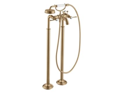HANSGROHE Axor Montreux Misturadora de Banheira de 2 Manípulos Manípulos de Alavanca de Chão Projeção 234Mm Cor: Bronze Polido