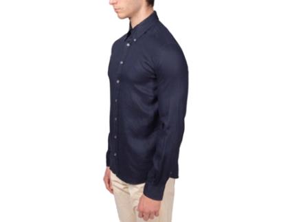 T-Shirt Ultrafina de Homem BROOKS BROTHERS Mens Button Down Linho Azul (XL)