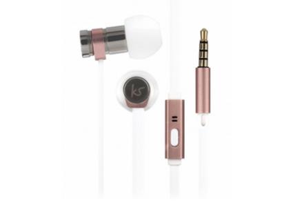 Auriculares com Fio KITSOUND Nova (In Ear - Microfone - Rosa)