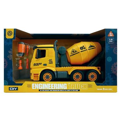 Camião amarelo do misturador de betão com chave de fendas D998-23 INNOVATOYS