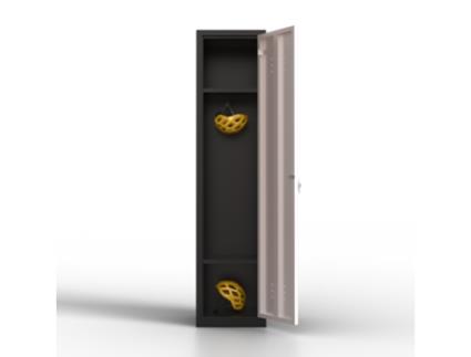 Cacifo Metálico com 1 Porta Cacifo para a Sua Oficina Ou Escritório Cacifo Metálico com Fechadura Branco/Preto TWINTHINK