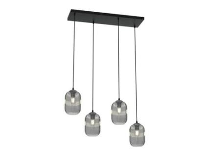 Candeeiro Suspenso Verdi Metal Preto 70X22X140 Cm EPIKASA