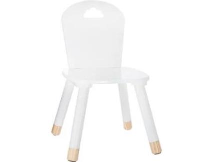 Conjunto de 2 Cadeiras Macias Brancas para Crianças em Madeira Dim: C28X L50 X A28 Cm PEGANE