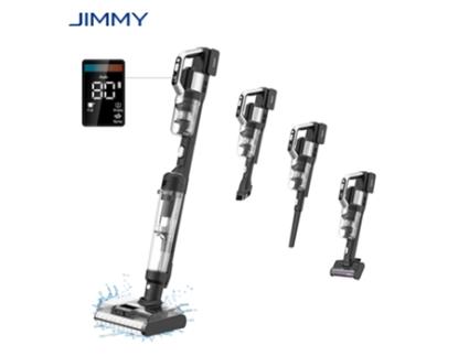 Aspirador e Lavadora Sem Fio JIMMY Pw11 Pro 4Em1 460W Limpeza Dupla Rolos de Escova Duplos Ar Quente Secagem Rápida 180 Design Plano