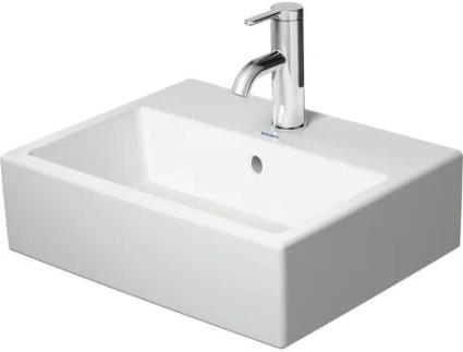 Lavatório para móveis DURAVIT Vero Air 45x35cm, com extravasor, com bancada com furo para torneira, sem furo para torneira