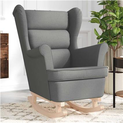 vidaXL Cadeira de baloiço 74x90x102 cm tecido cinzento-escuro