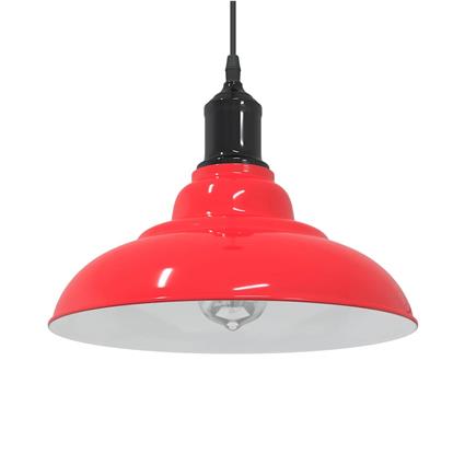 vidaXL Candeeiro suspenso regulável altura E27 vermelho vivo Ø31cm