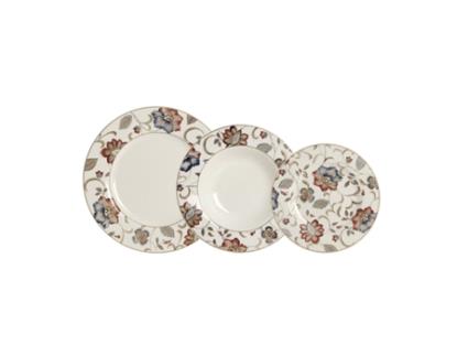 Louça QUEEN´S BY CHURCHILL Jacobean (Multicolor - Cerâmica - 12 Peças)