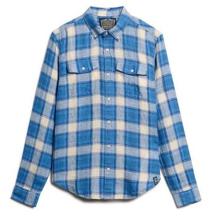 Superdry Camisa De Manga Comprida Merchant Linen Check