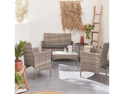 Conjunto de Jardim SWEEEK Moltés (Resina - Bege -106X60X84Cm)