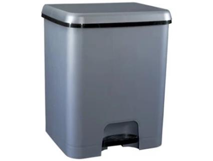 Balde Ecológico Pedal Duo Prata 52L. COM-FORT HOUSE