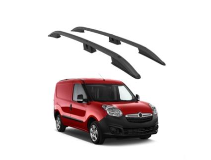 TURTLE Calha de Telhado Crown Opel Combo D 2012 2013 2014 2015 2016 2017 2018 Lwb Preto