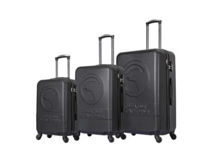 Conjunto de 3 Malas Pretas com Rodinhas Cc-T243 Black COMPAGNIE DE CALIFORNIE