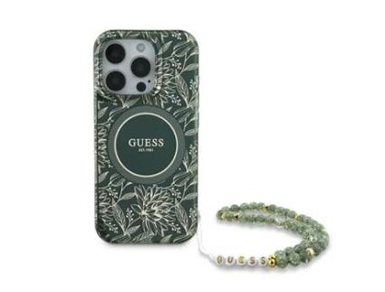 Capa para iPhone 16 Pro GUESS Pele Sintética Rígida Verde