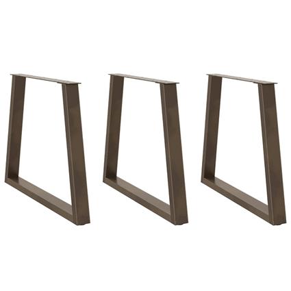 vidaXL Mesa de jantar pernas 3 pcs forma V 70x(72-73,3) cm aço natural