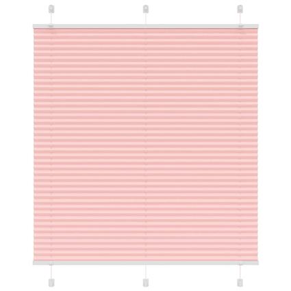 vidaXL Rosa Plissada Cega 115x150 cm Largura Tecido 114,4cm Poliéster