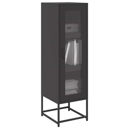 vidaXL Móvel alto 36x39x123 cm aço laminado a frio preto