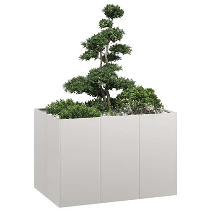vidaXL Plantador 120x80x80 cm aço inoxidável