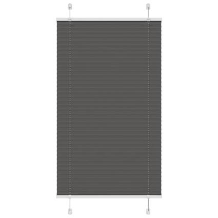 vidaXL Preto Plissada Cega 80x100 cm Largura Tecido 79,4 cm Poliéster