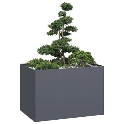 vidaXL Vaso floreira 120x80x80 cm aço antracite