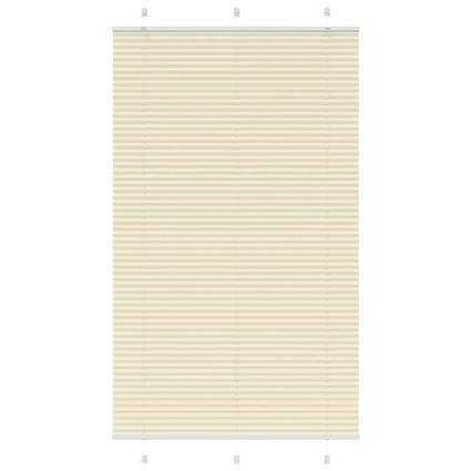 vidaXL Creme Plissada Cega 110x200 cm Largura Tecido 109,4cm Poliéster