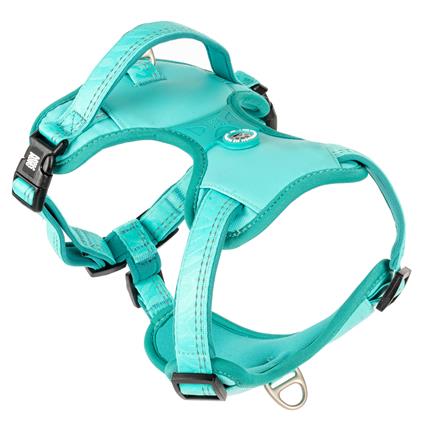 Peitoral Max & Molly - Matrix 2.0, azul turquesa - Tamanho S: 44 - 55 cm de circunferência do peito